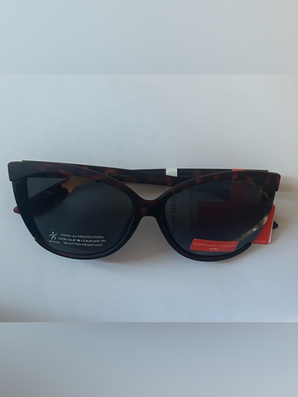 Adrienne Vittadini Tortoiseshell Sunglasses with Dark Lenses